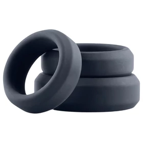 Boners - szilikon péniszgyűrű szett - 3 db (szürke)