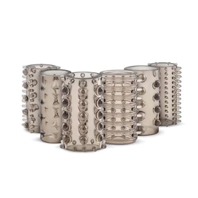 Easytoys Penis Sleeve - péniszmandzsetta szett - szürke (6db)