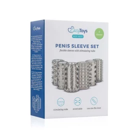 Easytoys Penis Sleeve - péniszmandzsetta szett - szürke (6db)