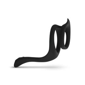 EasyToys Pleasure Ring - rugalmas pénisz- és heregyűrű (fekete)