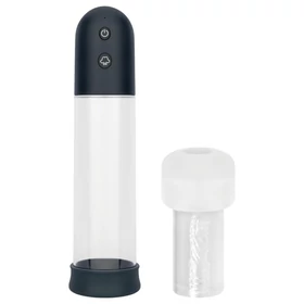 Boners - automatikus péniszpumpa maszturbátor (átlátszó-fekete)