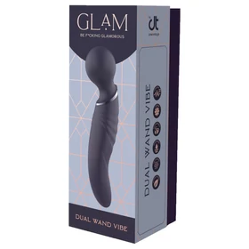 Glam - kétvégű wand vibrátor (sötétszürke)