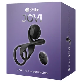 Snail Vibe Jovi - péniszgyűrű és párvibrátor (fekete)