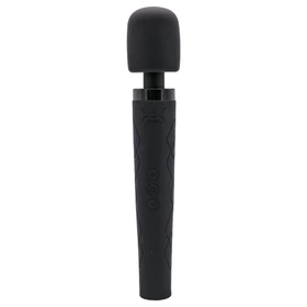 Pixey Deluxe Black Velvet - wand vibrátor M (fekete)