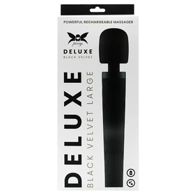 Pixey Deluxe Black Velvet - wand vibrátor L (fekete)