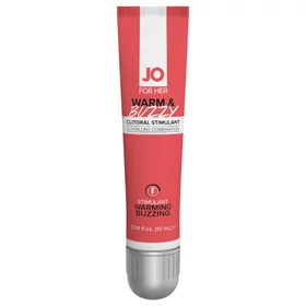 System JO - WARM &amp; BUZZY - klitorisz stimuláló gél nőknek (10 ml)