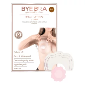 Bye Bra A-C - láthatatlan mellemelő tapasz - pink (6 db)