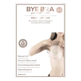 Bye Bra A-C - láthatatlan mellemelő tapasz - nude (8 db)