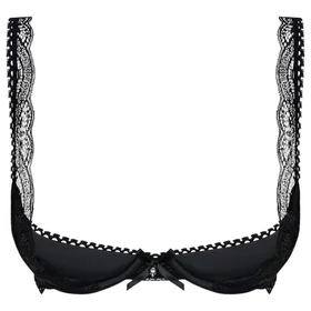 Obsessive Miamor - csipkés push-up melltartó (fekete)