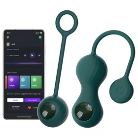 Magic Motion Crystal Duo - App-vezérelt vibrációs gésagolyó (zöld)