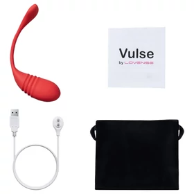 Lovense Vulse - hordható App-vezérelt lökő vibrációs tojás (piros)