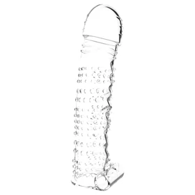 Lonely - vibrációs, tüskés péniszköpeny (átlátszó)