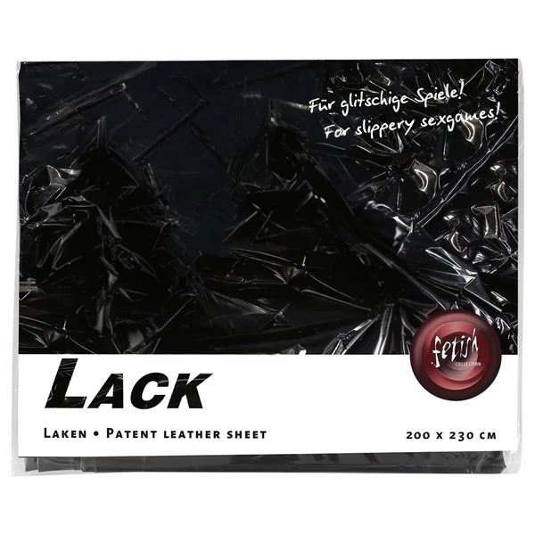 Fetish - lakk lepedő - 200 × 230 cm (fekete)