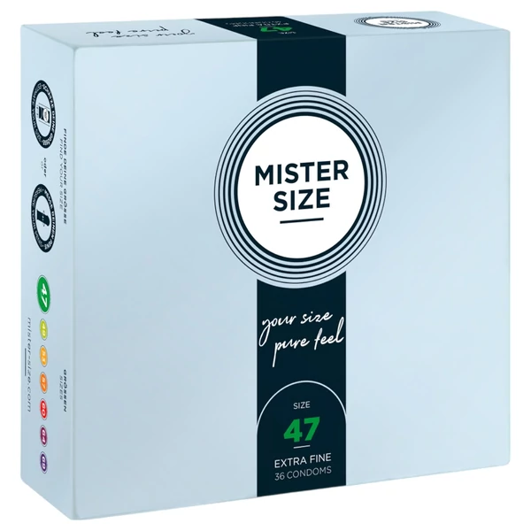Mister Size vékony óvszer - 47 mm (36 db)