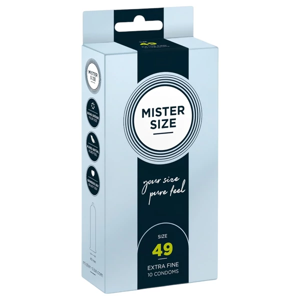 Mister Size vékony óvszer - 49 mm (10 db)