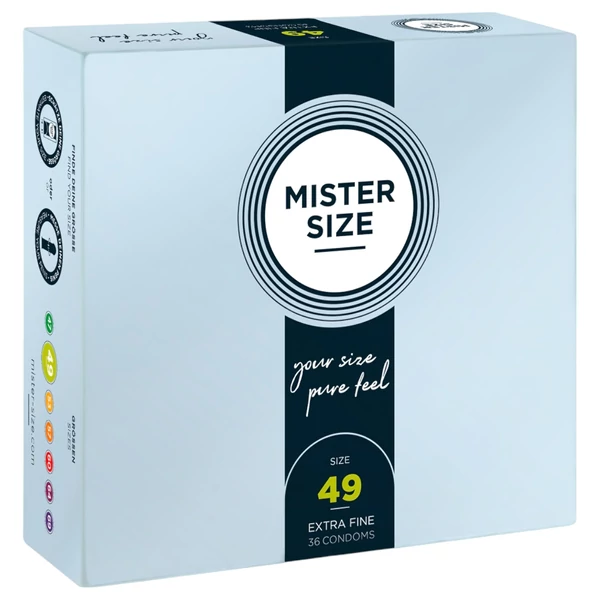 Mister Size vékony óvszer - 49 mm (36 db)