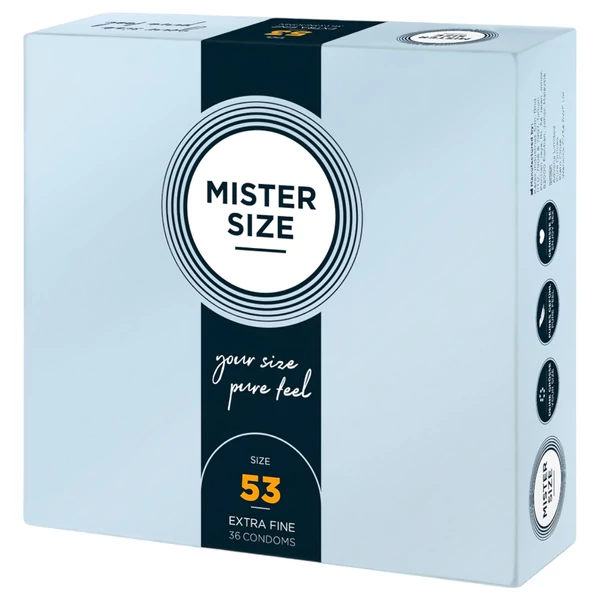 Mister Size vékony óvszer - 53 mm (36 db)
