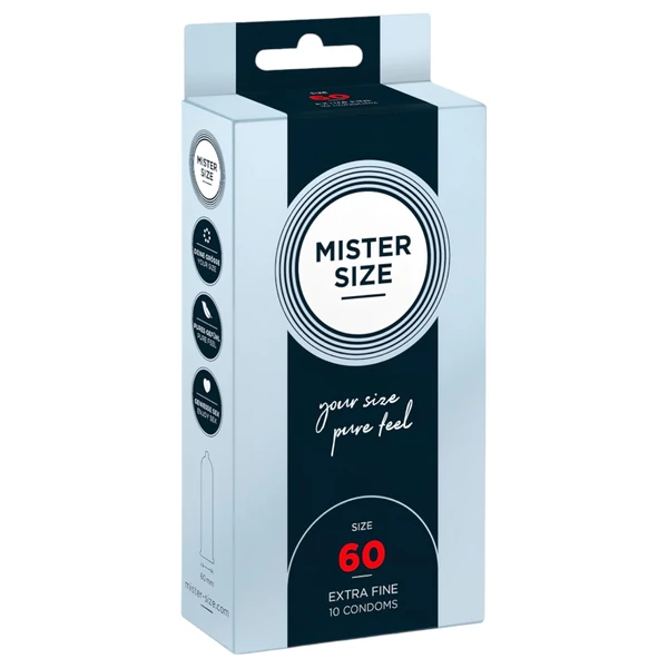 Mister Size vékony óvszer - 60 mm (10 db)