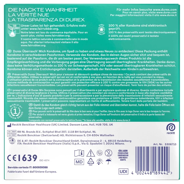 Durex Surprise Me - óvszer csomag (30 db)