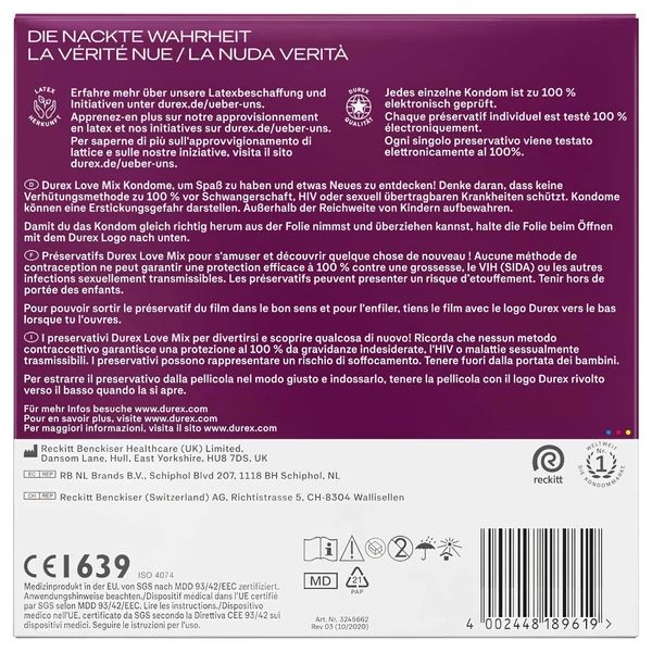 Durex Love Mix - óvszer csomag (40db)