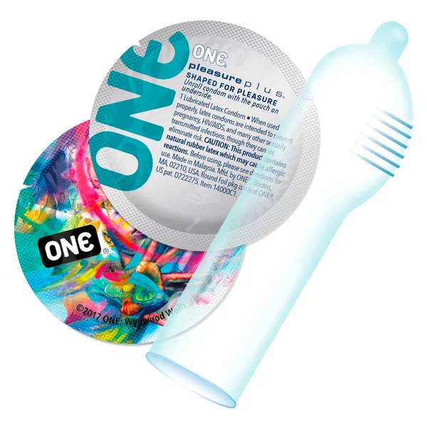 ONE Pleasure Plus - belső bordázatú óvszer (12 db)