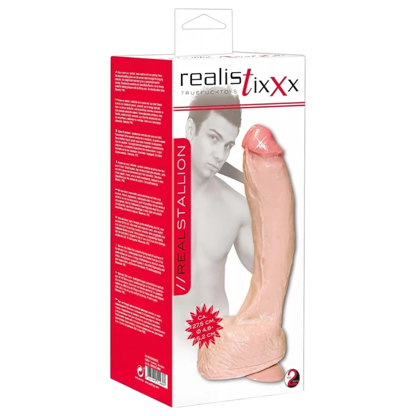 realistixxx Giant - extra nagy dildó (testszínű)