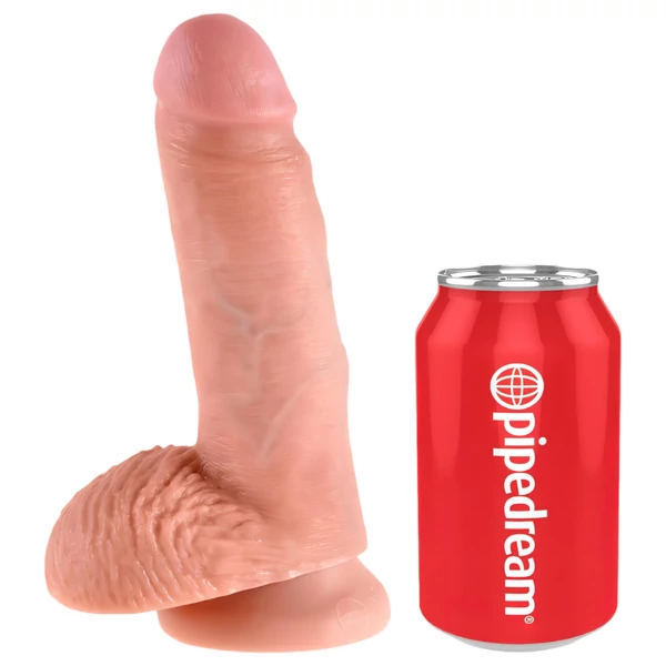 King Cock 7 herés dildó (18 cm, natúr)