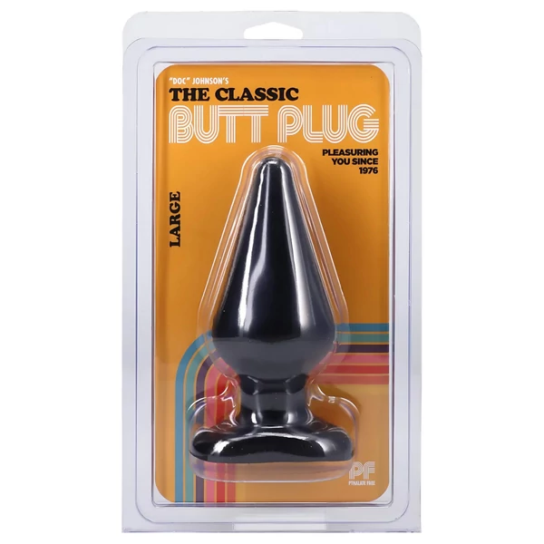 Doc Johnson fekete anál plug - classic, nagy - (14,5 cm)