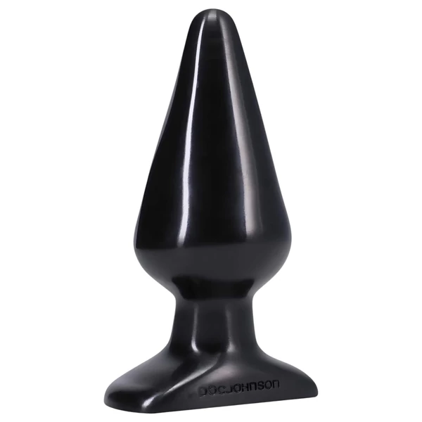 Doc Johnson fekete anál plug - classic, nagy - (14,5 cm)