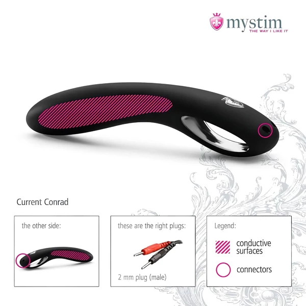 mystim Current Conrad - szilikon elektro dildó