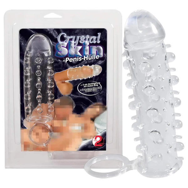 Heregyűrűs péniszköpeny - Crystal Skin