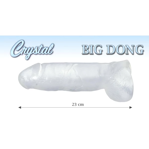 Crystal Clear Big Dong - zselés óriás dildó (21,5 cm)