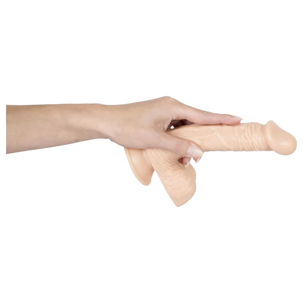 You2Toys - Európai szerető - herés dildó - közepes (testszínű)