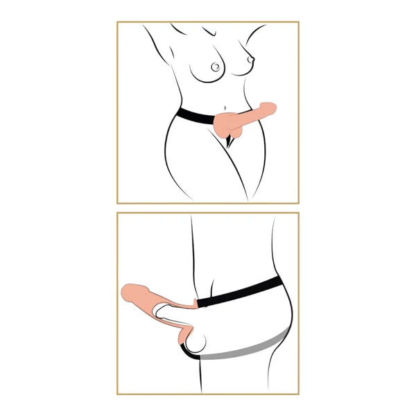 Pipedream - Fetish Strap-on 9 - felcsatolható dildó (testszínű)