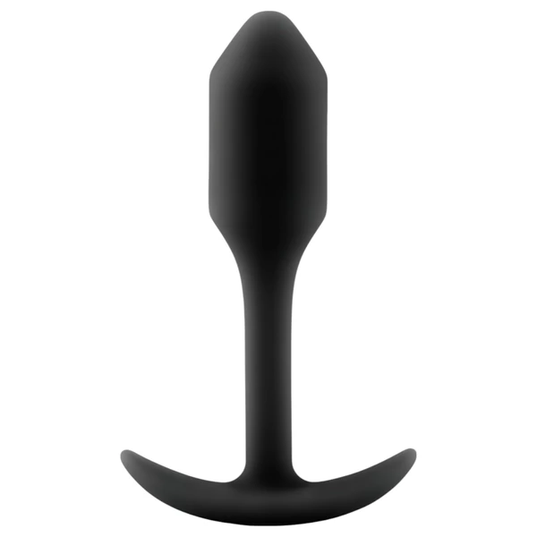 b-Vibe Snug Plug 1 - anál plug belső súllyal (55g) - fekete