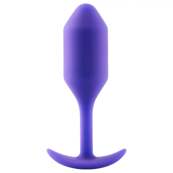 b-Vibe Snug Plug 2 - dupla golyós anál plug (114 g, lila)