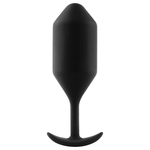 b-Vibe Snug Plug 4 - dupla golyós anál plug (257 g, fekete)