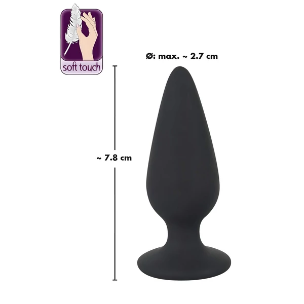 Black Velvets Heavy - 40 g-os anál plug (fekete)