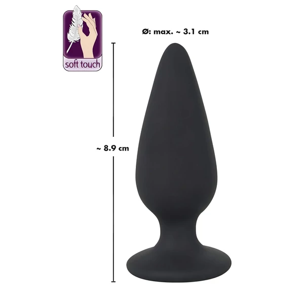 Black Velvets Heavy - 75 g-os anál plug (fekete)