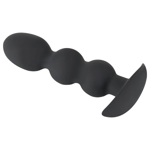 Black Velvets Heavy - 145g-os gömbös anál plug (fekete)