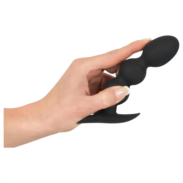 Black Velvets Heavy - 145g-os gömbös anál plug (fekete)