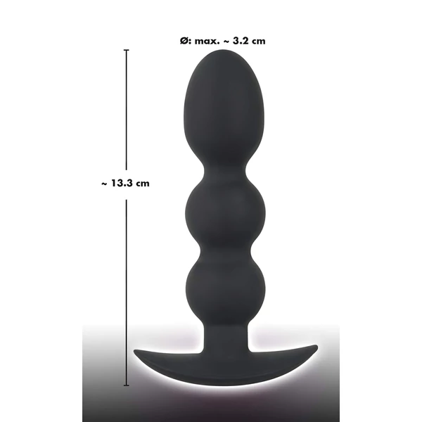 Black Velvets Heavy - 145 g-os gömbös anál plug (fekete)