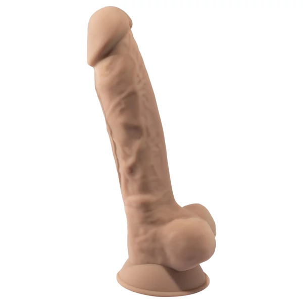 Silexd 7 - tapadókorongos dildó - 17,5cm (natúr)