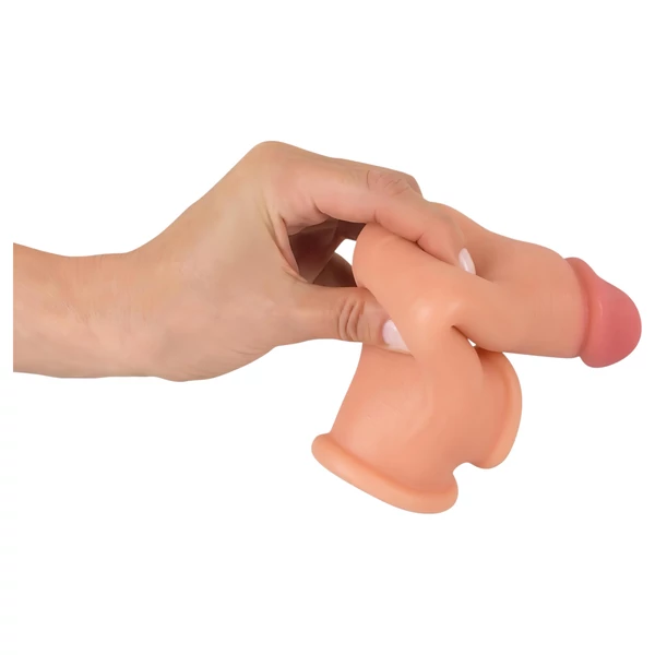 realistixxx - heregyűrűs hosszabbító péniszköpeny - 19 cm (natúr)