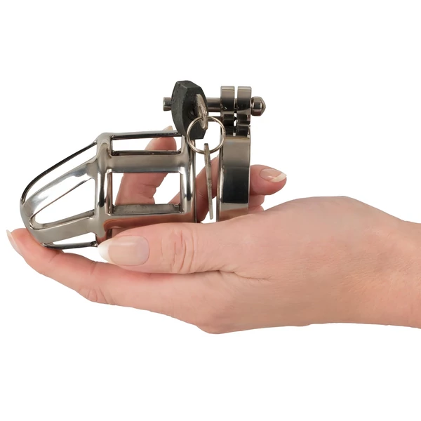 You2Toys - Chastity Cage - fém pénisz ketrec, lakattal