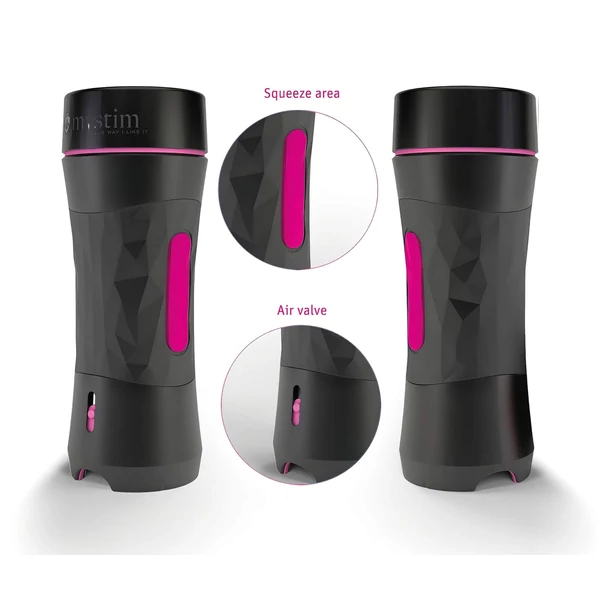 mystim OPUS Mica - élethű művagina maszturbátor (natúr-fekete)