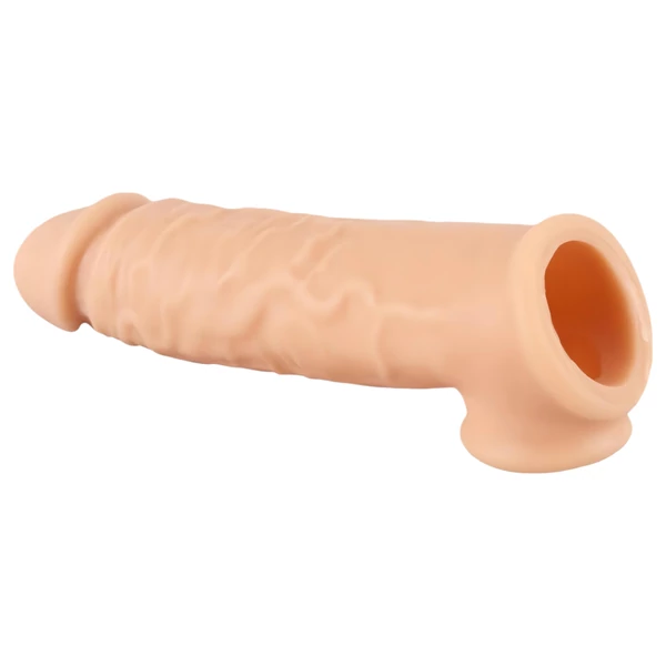realistixxx - heregyűrűs péniszköpeny - 16 cm (testszínű)