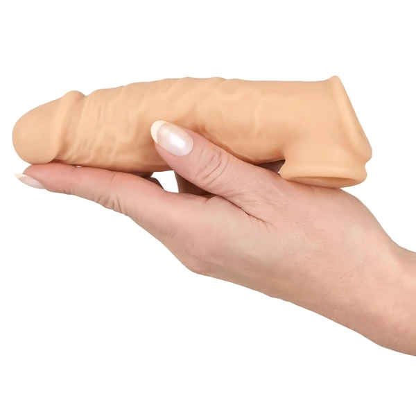 realistixxx - heregyűrűs péniszköpeny - 16 cm (testszínű)
