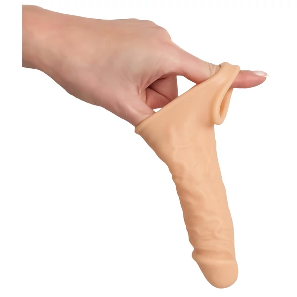 realistixxx - heregyűrűs péniszköpeny - 16 cm (testszínű)