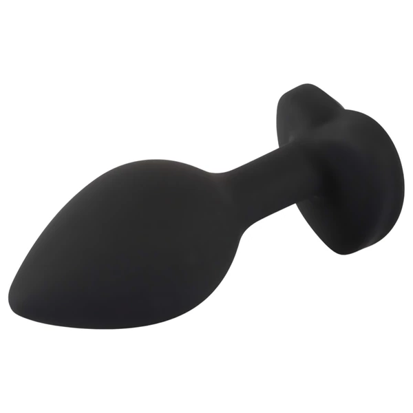 You2Toys Anal Plug - fehér köves anál plug (fekete)